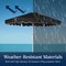 Best Choice Products 7.5ft Patio Market Umbrella with Wavy Trim, Fade-Resistant, Crank & Tilt, Wind Vent